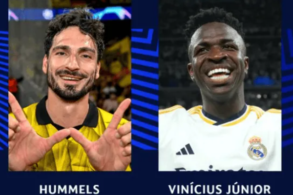 维尼修斯与胡梅尔斯成为本周最佳球员候选